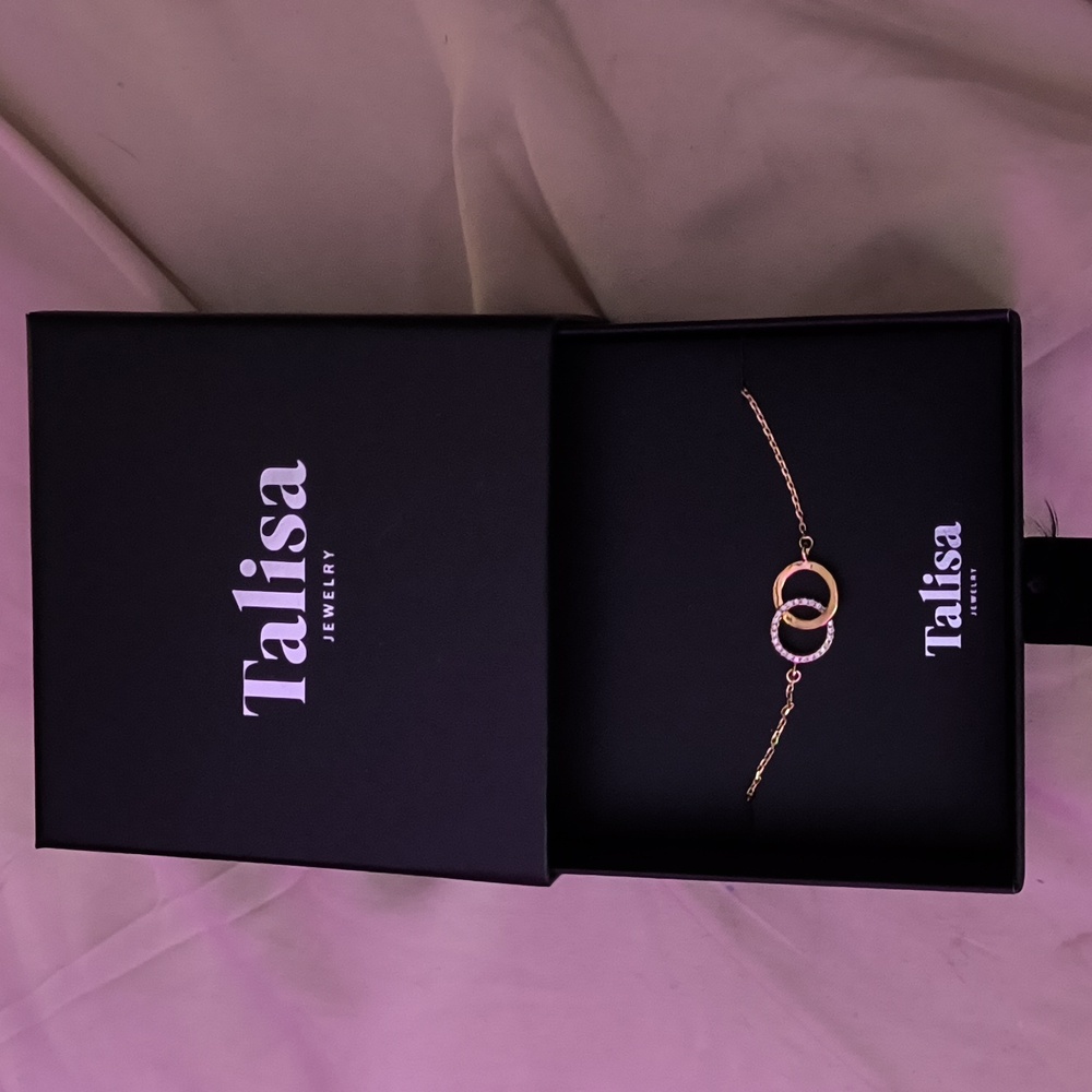 Talisa Gold Pave Interlocking Necklace